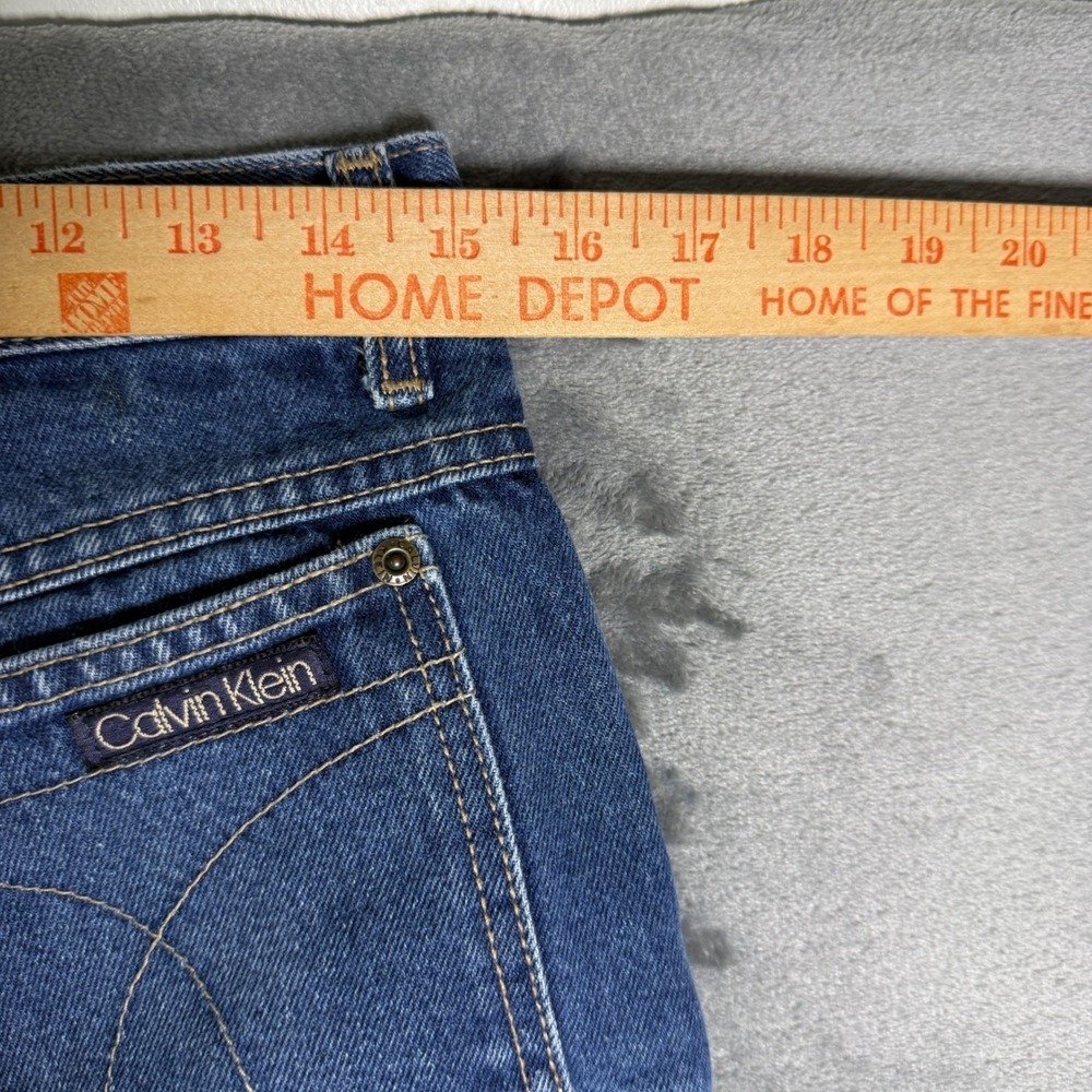 Vintage 90s Calvin Klein‎ Jeans 30x31 Made in USA Blue Straight Bootcut Denim - Picture 7 of 12